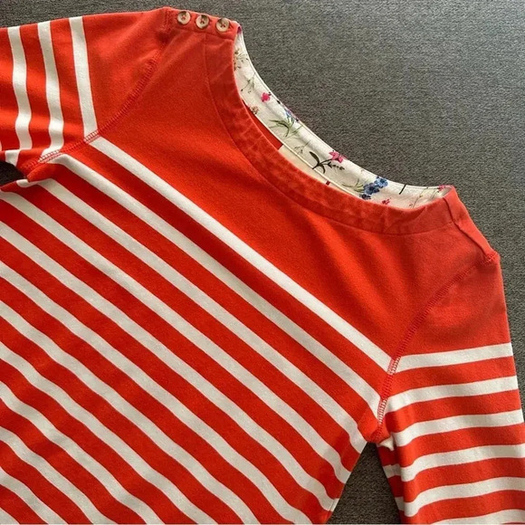 Anthropologie MAEVE Striped Button Top Boat Neck Small - Picture 6 of 9